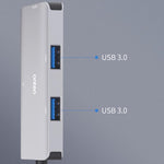 Onten 91882 Lettore di schede multifunzione 5 in 1 USB3.0 x3 + SD + TF + CF Type-C / USB-C OTG
