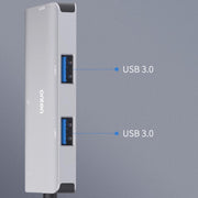 Onten 91882 Lettore di schede multifunzione 5 in 1 USB3.0 x3 + SD + TF + CF Type-C / USB-C OTG