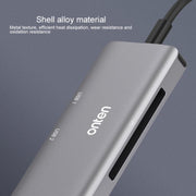 Onten 91882 Lettore di schede multifunzione 5 in 1 USB3.0 x3 + SD + TF + CF Type-C / USB-C OTG