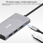 Hub USB-C 8 in 1 con HDMI, VGA, SD, TF e jack 3,5 mm