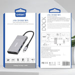 Hub USB-C 8 in 1 con HDMI, VGA, SD, TF e jack 3,5 mm