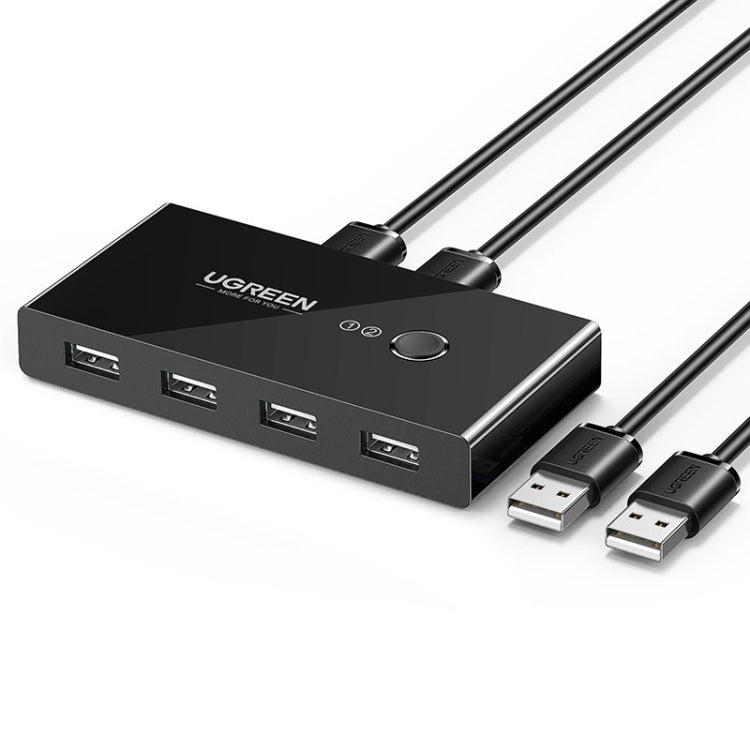 Ugreen USB Switch Selector 2 porte USB condivisione 4 porte USB Switcher Adattatore per mouse, tastiera, stampante, US216