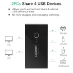 Ugreen USB Switch Selector 2 porte USB condivisione 4 porte USB Switcher Adattatore per mouse, tastiera, stampante, US216