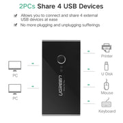 Ugreen USB Switch Selector 2 porte USB condivisione 4 porte USB Switcher Adattatore per mouse, tastiera, stampante, US216