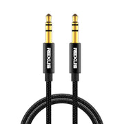 REXLIS 3629 Cavo audio jack AUX per autoradio da 3,5 mm maschio a maschio placcato oro per dispositivi digitali standard AUX da 3,5 mm, lunghezza: 1,8 m, Length: 1.8m