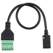 Terminali collegabili Mini 5 pin femmina a 5 pin Connettore USB senza saldatura Cavo adattatore di collegamento senza saldatura, Lunghezza: 30 cm, Mini 5 Pin Female
