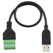 Terminali collegabili USB maschio a 5 pin Connettore USB senza saldatura Cavo adattatore di collegamento senza saldatura, lunghezza: 30 cm, USB Male