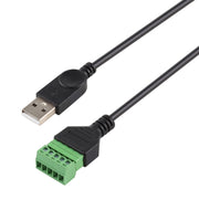 Terminali collegabili USB maschio a 5 pin Connettore USB senza saldatura Cavo adattatore di collegamento senza saldatura, lunghezza: 30 cm, USB Male