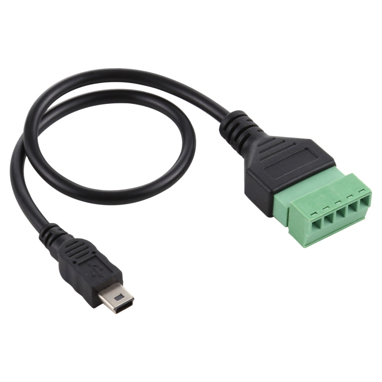 Terminali collegabili Mini 5 pin maschio a 5 pin Connettore USB senza saldatura Cavo adattatore di collegamento senza saldatura, Lunghezza: 30 cm, Mini 5 Pin Male