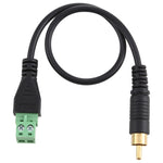Terminali collegabili RCA maschio placcati in oro a 2 pin Connettore USB senza saldatura Cavo adattatore di connessione senza saldatura, lunghezza: 30 cm, RCA Male