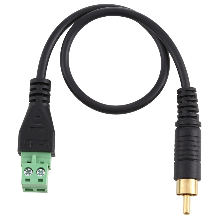 Terminali collegabili RCA maschio placcati in oro a 2 pin Connettore USB senza saldatura Cavo adattatore di connessione senza saldatura, lunghezza: 30 cm, RCA Male