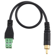 Terminali collegabili RCA maschio placcati in oro a 2 pin Connettore USB senza saldatura Cavo adattatore di connessione senza saldatura, lunghezza: 30 cm, RCA Male