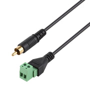 Terminali collegabili RCA maschio placcati in oro a 2 pin Connettore USB senza saldatura Cavo adattatore di connessione senza saldatura, lunghezza: 30 cm, RCA Male