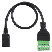 Terminali collegabili Micro USB femmina a 5 pin Connettore USB senza saldatura Cavo adattatore di collegamento senza saldatura, Lunghezza: 30 cm, Micro USB Female