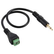 3.5mm Male to 2 Pin Pluggable Terminals Solderless Connector Solderless Connection Adapter Cable, Length: 30cm, 3.5mm Male to 2 Pin