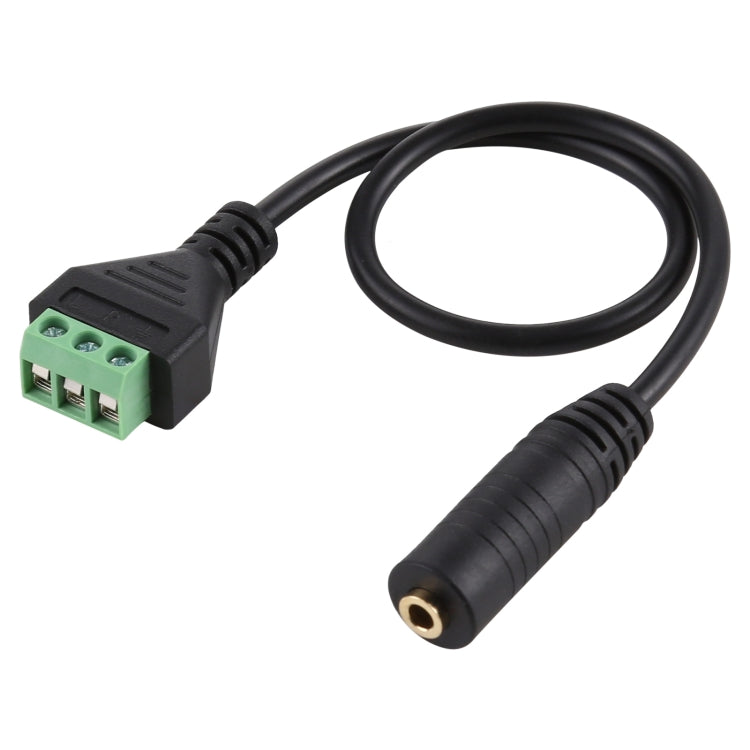 3.5mm Female to 3 Pin Pluggable Terminals Solderless Connector Solderless Connection Adapter Cable, Length: 30cm, 3.5mm Female to 3 Pin