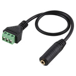 Adattatore cavo 3,5mm femmina a terminali 3 pin 30 cm