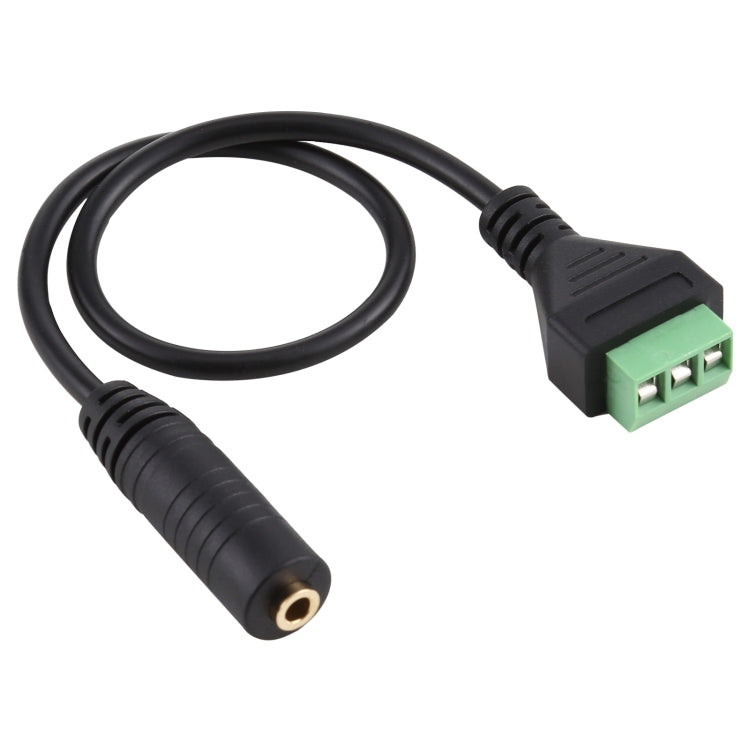 3.5mm Female to 3 Pin Pluggable Terminals Solderless Connector Solderless Connection Adapter Cable, Length: 30cm, 3.5mm Female to 3 Pin