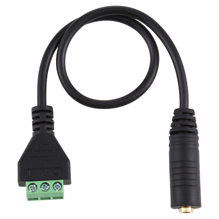 3.5mm Female to 3 Pin Pluggable Terminals Solderless Connector Solderless Connection Adapter Cable, Length: 30cm, 3.5mm Female to 3 Pin