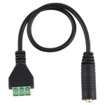 Adattatore cavo 3,5mm femmina a terminali 3 pin 30 cm