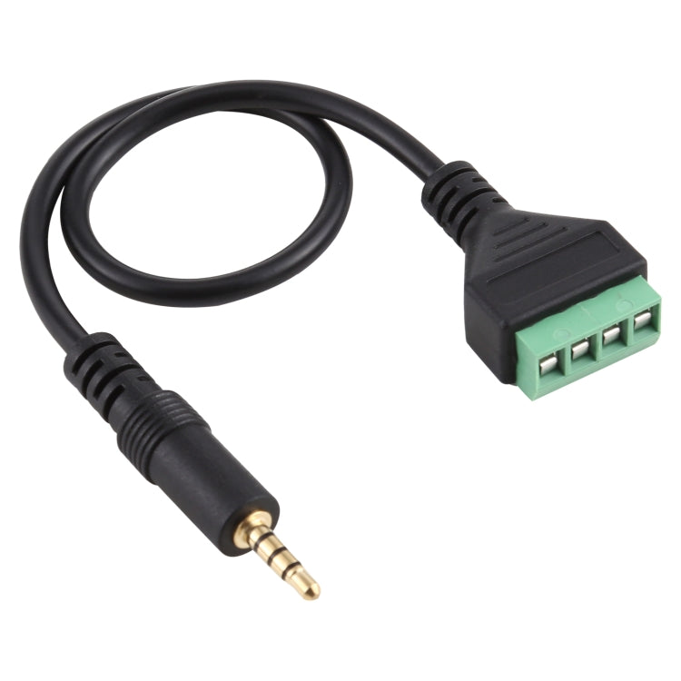 3.5mm Male to 4 Pin Pluggable Terminals Solderless Connector Solderless Connection Adapter Cable, Length: 30cm, 3.5mm Male to 4 Pin