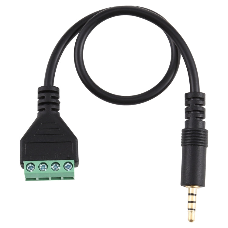 3.5mm Male to 4 Pin Pluggable Terminals Solderless Connector Solderless Connection Adapter Cable, Length: 30cm, 3.5mm Male to 4 Pin