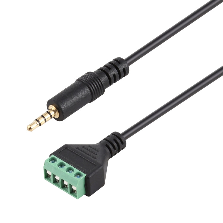 3.5mm Male to 4 Pin Pluggable Terminals Solderless Connector Solderless Connection Adapter Cable, Length: 30cm, 3.5mm Male to 4 Pin