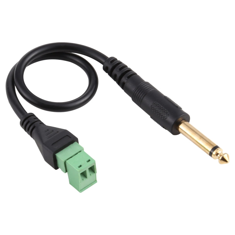 6.35mm Male to 2 Pin Pluggable Terminals Solderless Connector Solderless Connection Adapter Cable, Length: 30cm, 6.35mm Male to 2 Pin