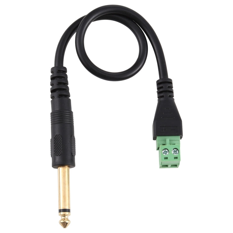 6.35mm Male to 2 Pin Pluggable Terminals Solderless Connector Solderless Connection Adapter Cable, Length: 30cm, 6.35mm Male to 2 Pin