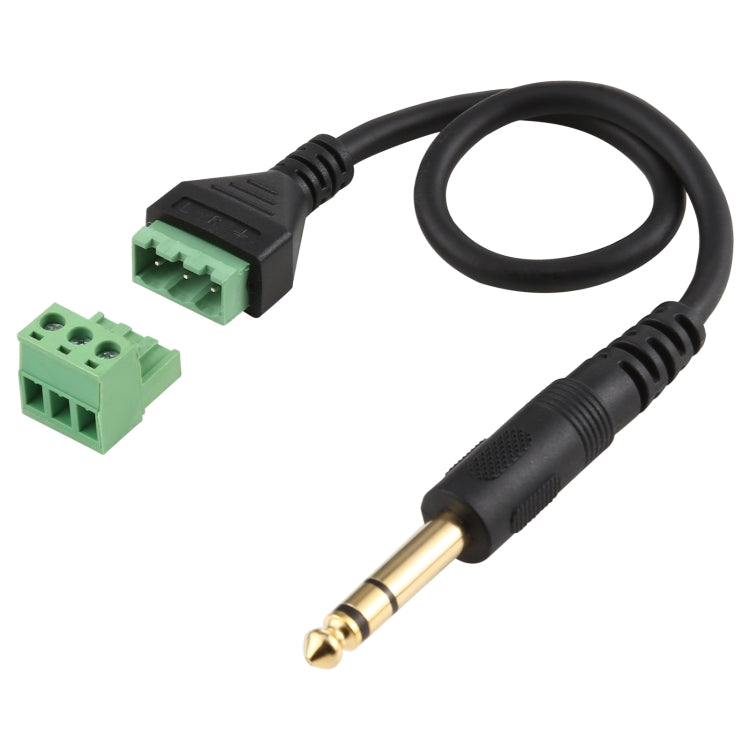 6.35mm Male to 3 Pin Pluggable Terminals Solderless Connector Solderless Connection Adapter Cable, Length: 30cm, 6.35mm Male to 3 Pin