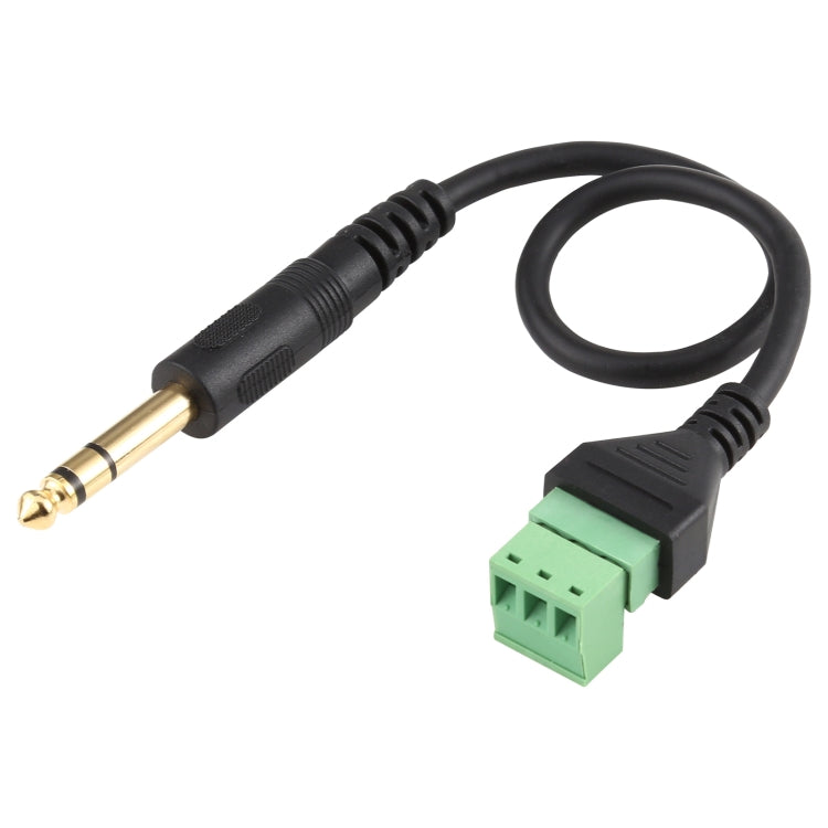 6.35mm Male to 3 Pin Pluggable Terminals Solderless Connector Solderless Connection Adapter Cable, Length: 30cm, 6.35mm Male to 3 Pin