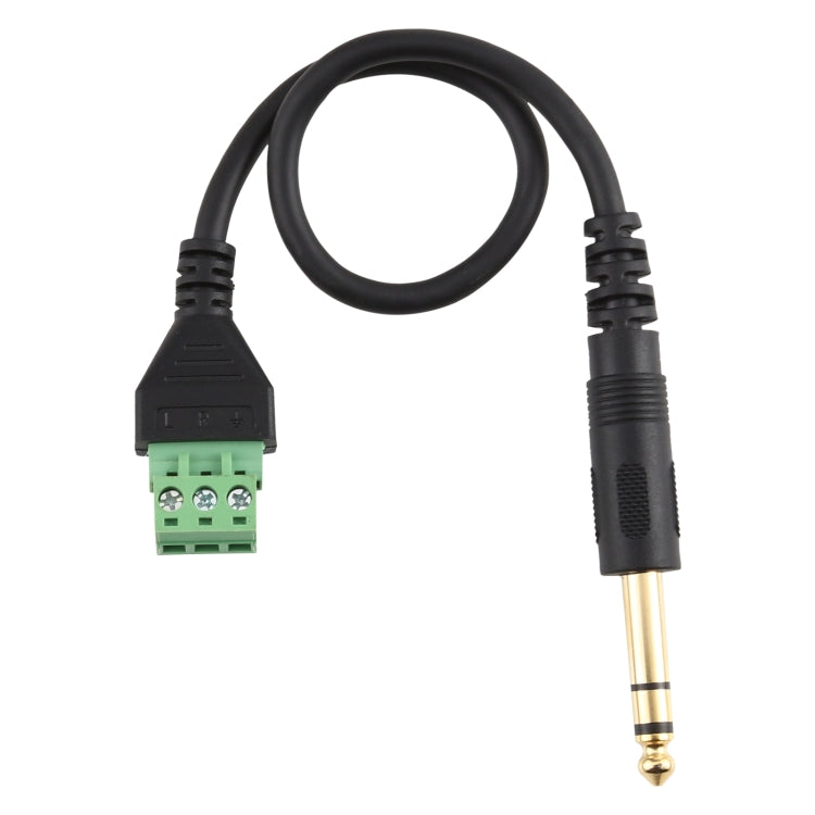 6.35mm Male to 3 Pin Pluggable Terminals Solderless Connector Solderless Connection Adapter Cable, Length: 30cm, 6.35mm Male to 3 Pin