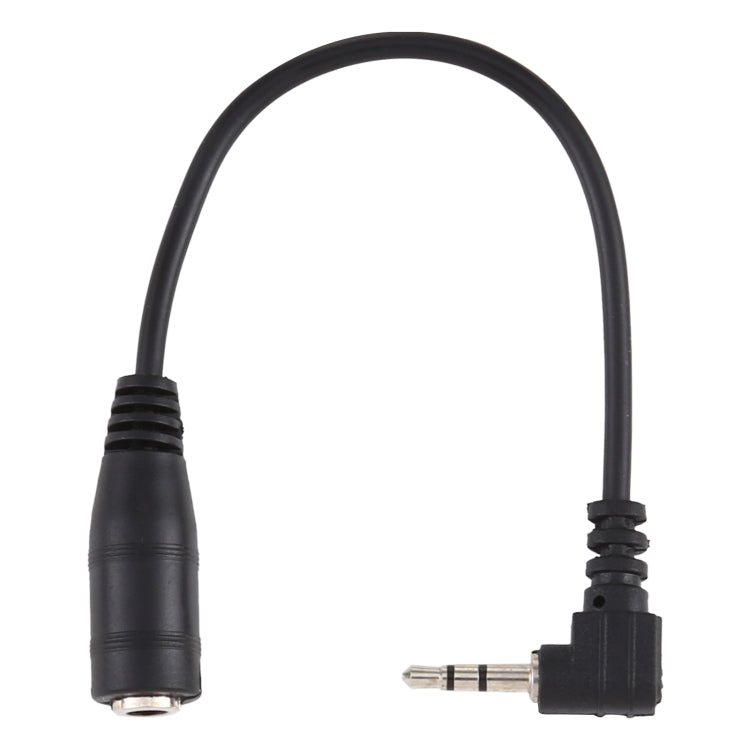 2.5mm Right Angle Male Jack to 3.5mm Female Jack AUX Stereo Audio DC Power Adapter Converter Cable, Length: 14cm