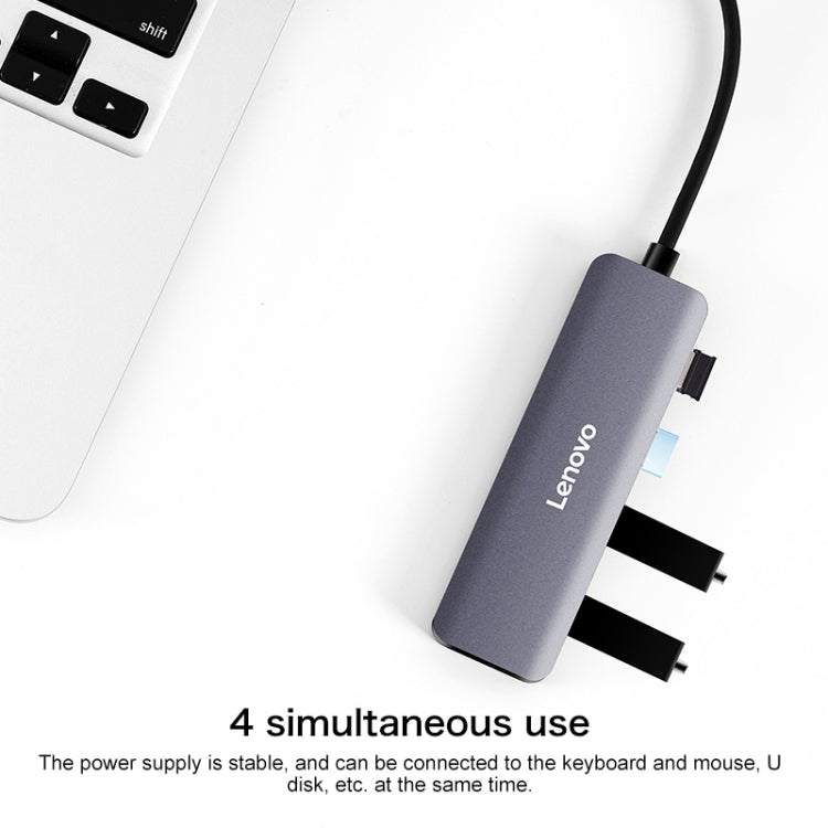 Hub splitter Lenovo C04 4 in 1 USB-C a USB-C