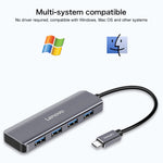Hub splitter Lenovo C04 4 in 1 USB-C a USB-C