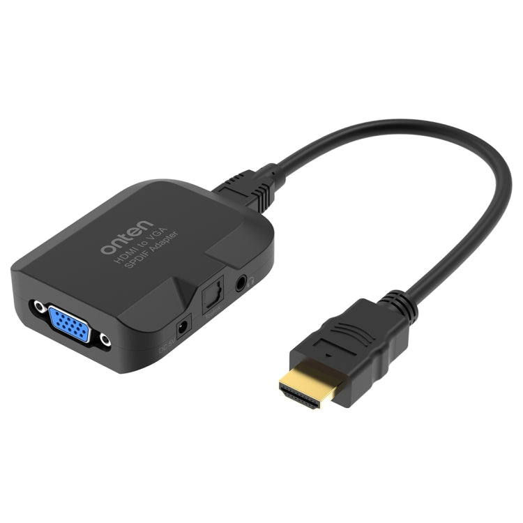 Onten 35165 Convertitore audio da HDMI a VGA + ottico per altoparlante/TV/computer