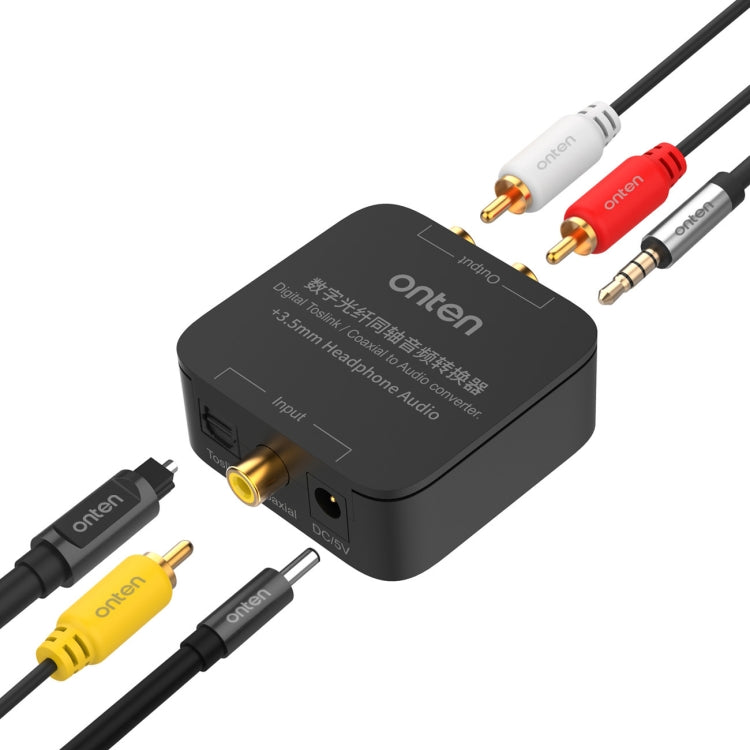 Onten 37506 Convertitore audio coassiale ottico digitale supporta 192K