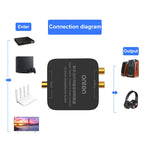 Onten 37506 Convertitore audio coassiale ottico digitale supporta 192K