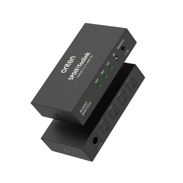 Onten 37507 Connettore per altoparlante commutatore audio ottico digitale 3 ingressi 1 uscita, 37507