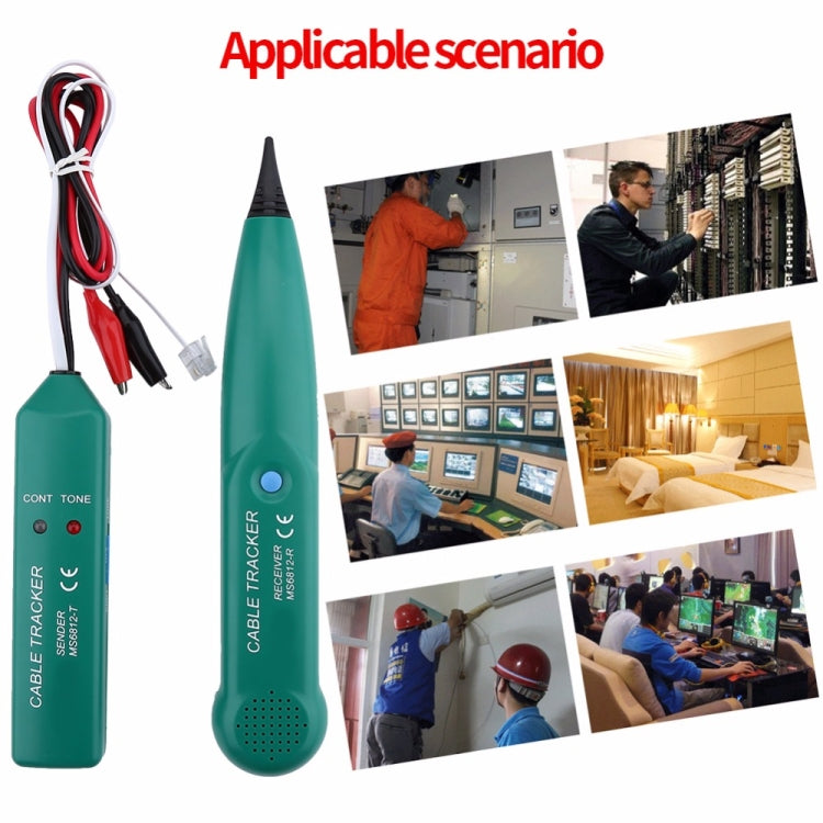 BSIDE MS6812 Localizzatore di cavi per linea telefonica RJ11 e RJ45, inclusi mittente e ricevitore, MS6812