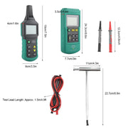 BSIDE MS6818 Localizzatore di cavi interrati da 9 V, campo di misura: CA/CC 12 V-400 V