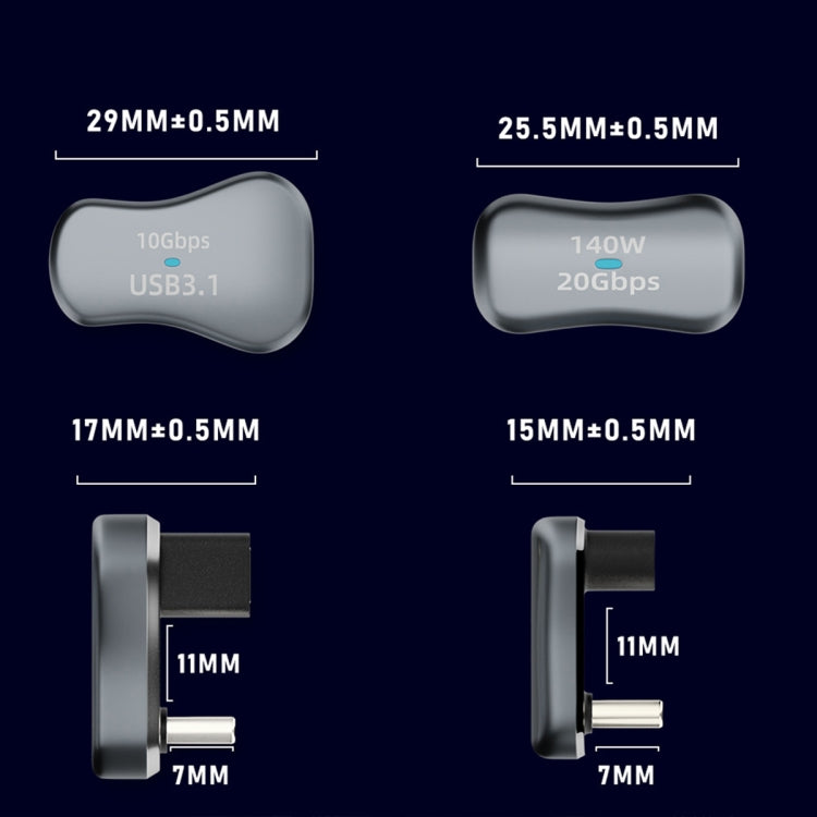 Adattatore USB-C maschio a USB femmina 140W 20Gbps