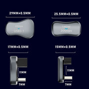 Adattatore di ricarica a gomito a forma di U da USB-C/Type-C maschio a USB femmina da 140 W 20 Gbps, Type-C Male to USB Female