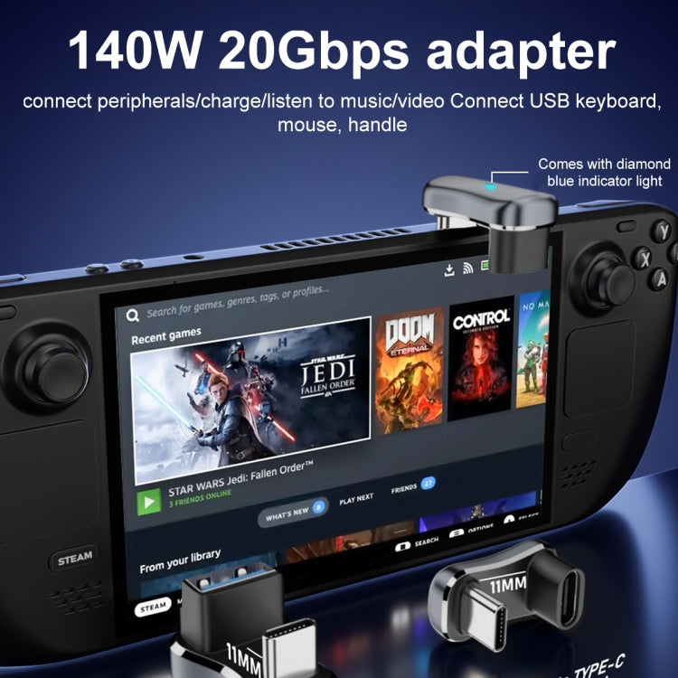 Adattatore USB-C maschio a USB femmina 140W 20Gbps