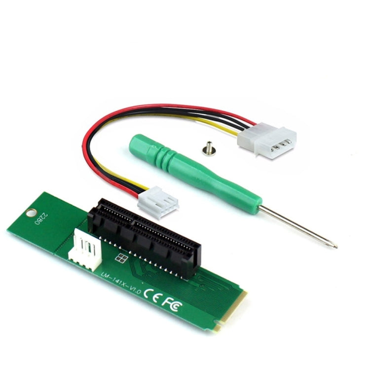 Scheda convertitore adattatore PCI-E 4X femmina a NGFF M.2 maschio chiave con cavo di alimentazione