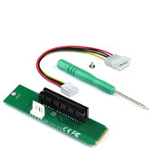 Scheda convertitore adattatore PCI-E 4X femmina a NGFF M.2 maschio chiave con cavo di alimentazione