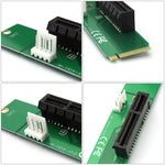 Scheda convertitore adattatore PCI-E 4X femmina a NGFF M.2 maschio chiave con cavo di alimentazione