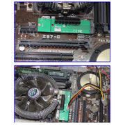 Scheda convertitore adattatore PCI-E 4X femmina a NGFF M.2 maschio chiave con cavo di alimentazione