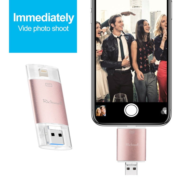 Richwell Disco Flash 3 in 1 128GB USB 3.0 Type-C OTG