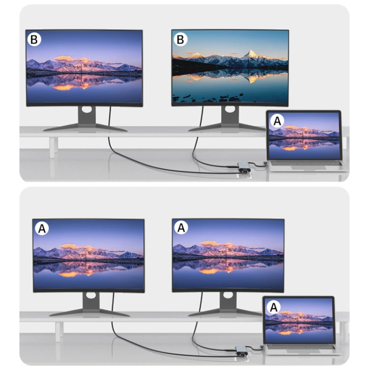 Adattatore HUB USB-C 12 in 1 con docking station a gomito